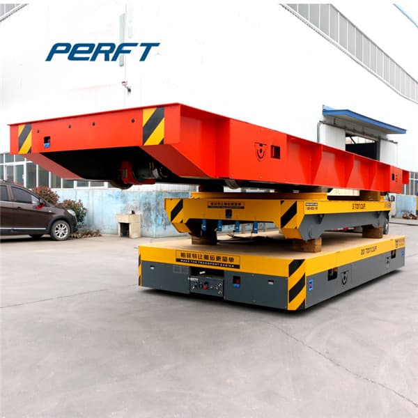 Cable Reel Operated Electric Flat Cart For Steel Coil Transport